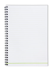 Blank one face white paper notebook