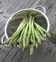 green asparagus vegetable in a bowl