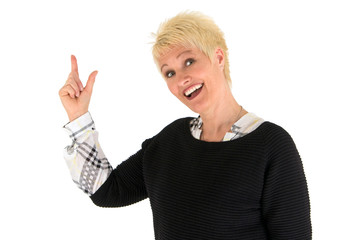 Frau hat einen Einfall