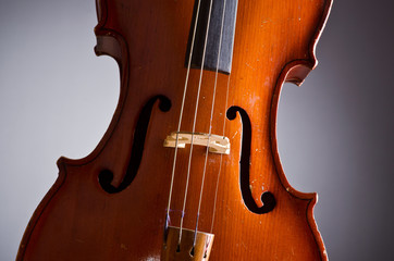 Music Cello in the dark room