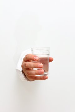 Giving a glass of water