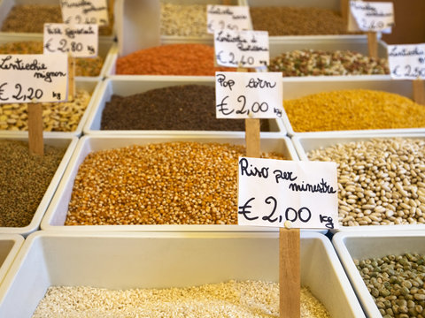 Pulses, grains and rice