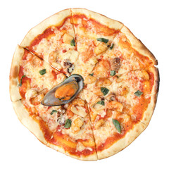 pizza with seafood