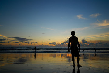 Fototapeta premium Before sun set at the sea.