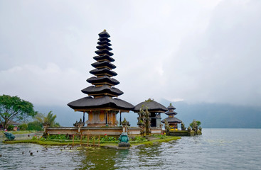 Famous Ulun Danu Bratan temple in Bali, Indonesia