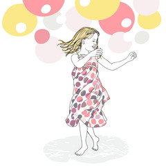 Kleines Mädchen tanzt