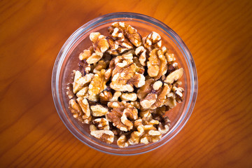 Bowl with walnuts