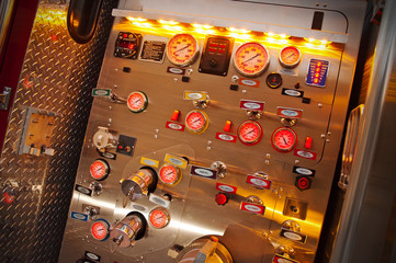 Fire engine instument panel