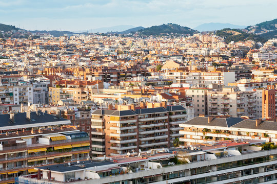 panorama of Barcelona city