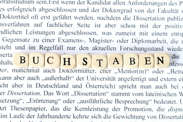 Fototapeta premium Buchstaben