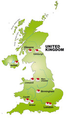 Internetkarte des Vereinigten Königreichs