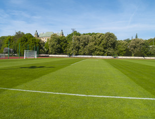 Obraz premium Football field in city park