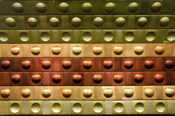 Circles in Prague´s metro walls