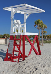 Fototapeta na wymiar beautiful lifeguard booth