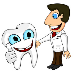 Dentist and tooth
