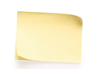 note paper isolated on white background