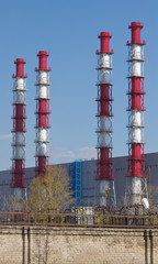 pipes at the industrial enterprise