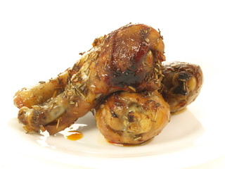 Chicken legs, isolated, close-up