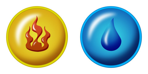 fire and water symbol