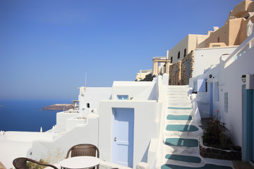Fototapeta na wymiar Klasycznej greckiej architektury z ulic w Oia