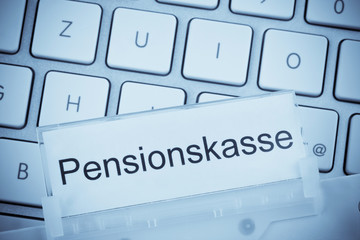 Aktenmappe zum Thema: Pensionskasse