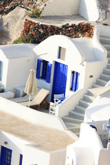 Classical Greek architecture of the streets in Oia
