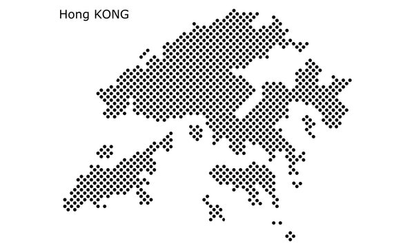 Large dots - Hong Kong Map