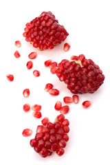 Ripe pomegranate piece