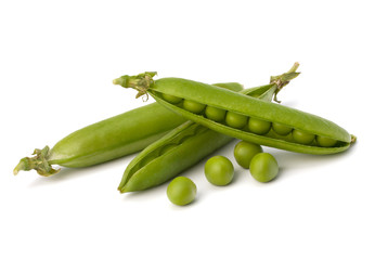 Fresh green pea pod