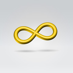 Golden infinity symbol