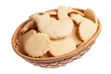 Basket of homemade cookies