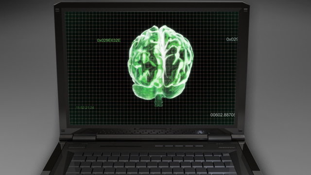 computer calculation green brain
