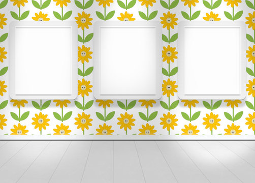 interior of Flower wallpapers 3 frame