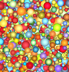 3d glossy floating bubble backdrop in multiple color