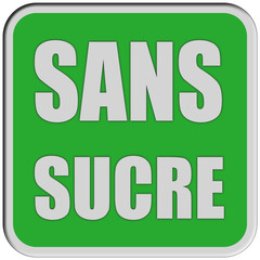 Sticker grün rel SANS SUCRE