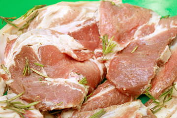 raw steaks