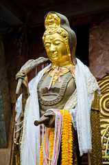 Fototapeta premium Buddhist bodhisattva image at Chinese temple in Thailand