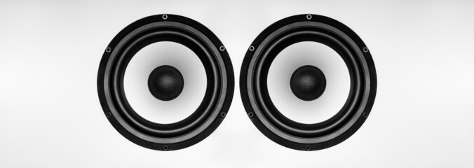 Music Speaker on a gray background