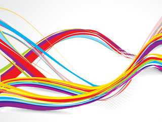 abstract colorful wave dotted background