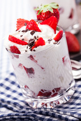 Strawberries with cream Dessert