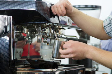 Fototapeta na wymiar Professional coffee machine