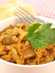 Polish sauerkraut, closeup