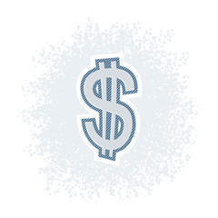 Retro Dollar Icon