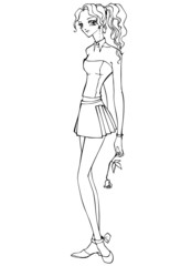 Beautiful teen-age girl with rose