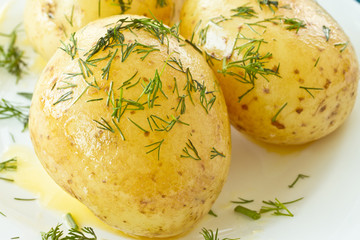 young boiled potatoes