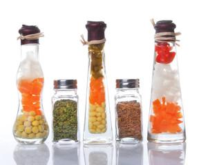 Decorative preserved vegetables and spice