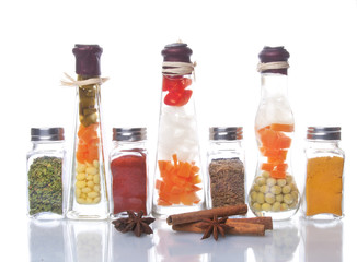 Decorative preserved vegetables and spice