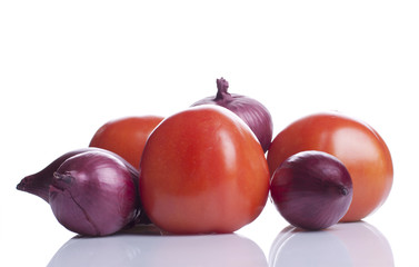 Tomatoes and onions
