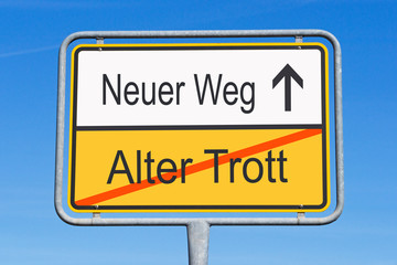Obraz premium Alter Trott und Neuer Weg