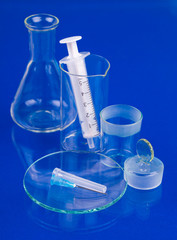 syringe and laboratory equipment
